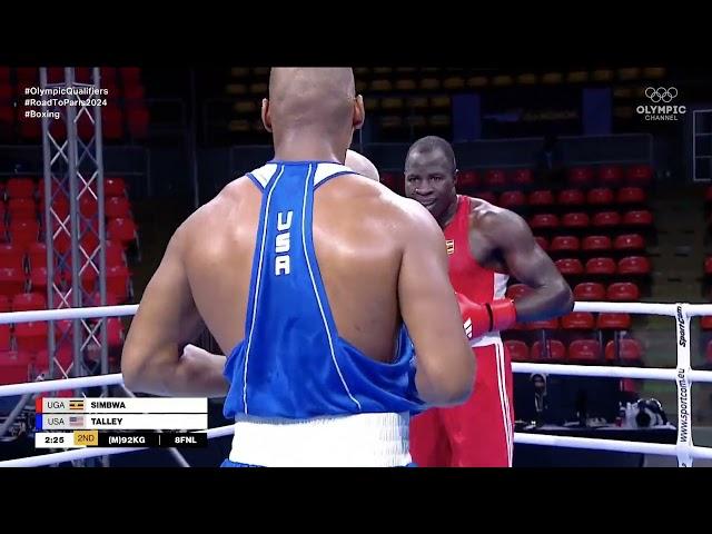 Jamar Talley (USA) vs. Regarn Simbwa (UGA) World Olympic Qualifiers 2024 QF's (92kg)