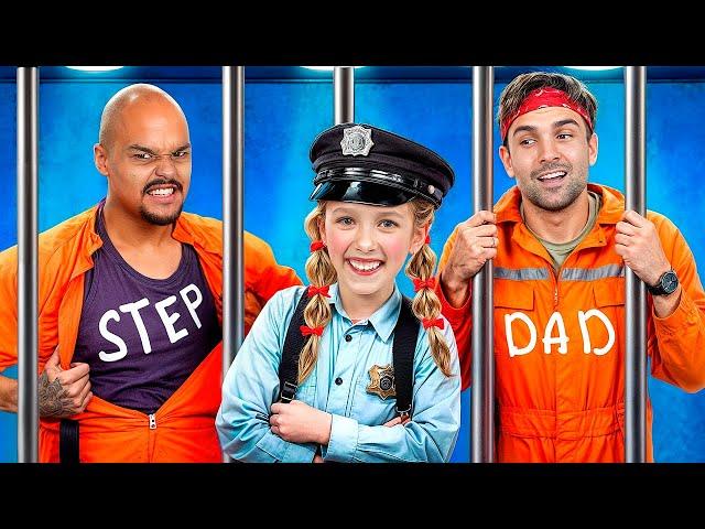 Dad vs Stepdad in Jail! How to Escape from Prison! If My Dad Runs a Prison!