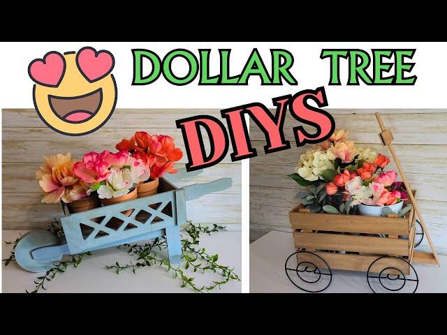 *GENIUS* Dollar Tree WHEELBARROW & WAGON DIYS - HIGH END Spring & Summer Home Decor