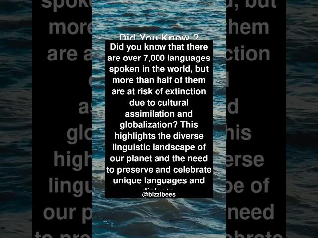 Did You Know Facts - Cultural Diversity