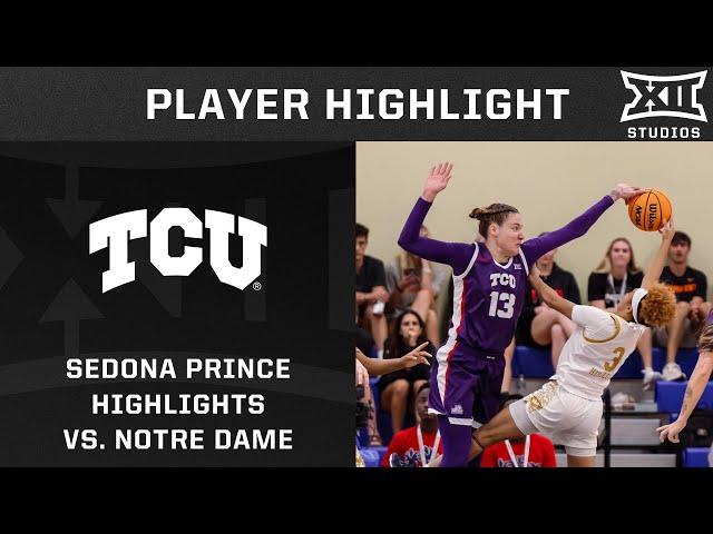 Sedona Prince 20 Point-20 Rebound Double-Double vs. #3 Notre Dame