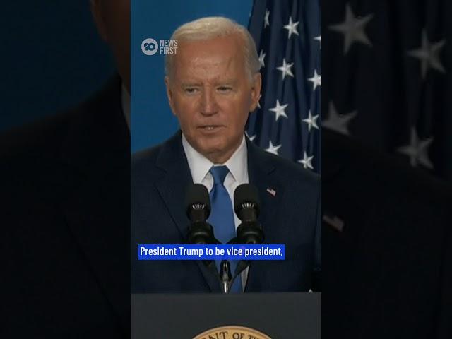 Joe Biden Refers To Kamala Harris As "Vice President Trump" | 10 News First