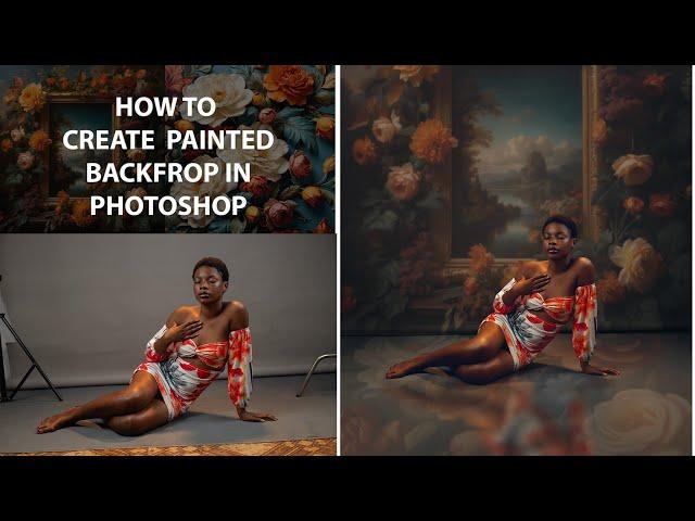 How to achieve this monalisa painting background in photoshop (photo manipulation)