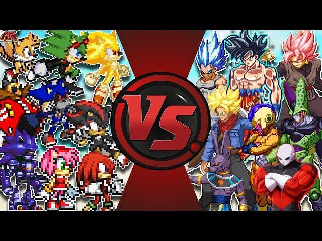 DRAGON BALL SUPER vs SONIC THE HEDGEHOG MEGA COLLECTION! Sonic vs Goku Cartoon Fight Animation