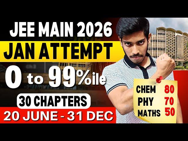 JEE Mains 2026: Only 30 Chapters to Score 99%ile| 0 to 200+ in 7 Months #jee2026 #iit #jeemains|
