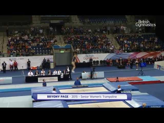 BRYONY PAGE - GOLD - 2015 Trampoline British Championships