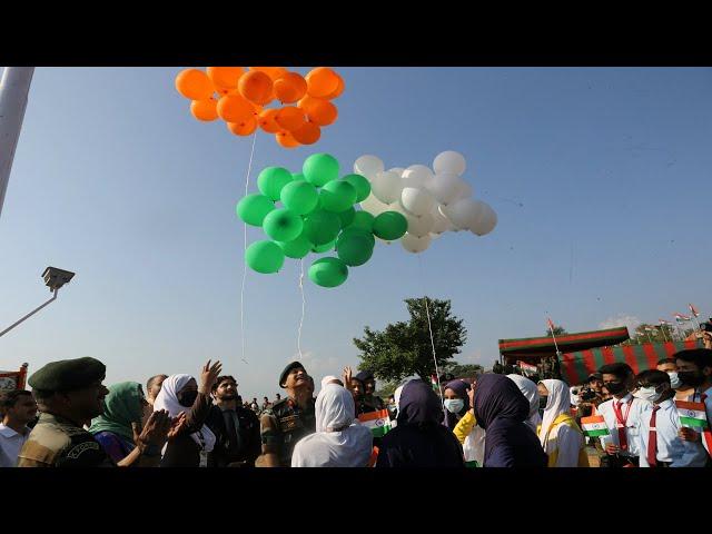 Pattan: Kashmir's highest 108 Ft High Mast National Flag Hoisted At Hyderbeigh