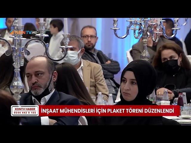 İnşaat mühendisleri için plaket töreni düzenlendi