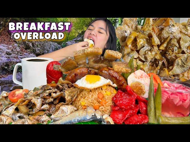 ULTIMATE FILIPINO BREAKFAST | PINOY AGAHAN MUKBANG Tocino, Longganisa, tuyo, Crispy Daing Sapsp atbp