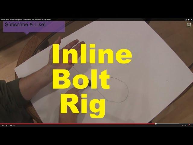 How to create an inline bolt rig using a korda square pear lead tutorial for carp fishing