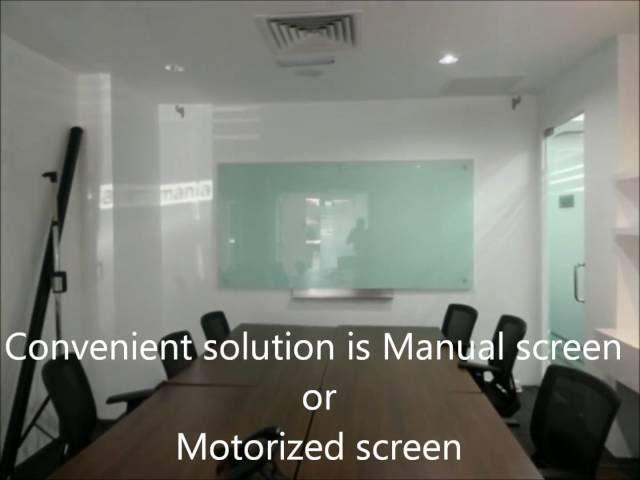 10 feet manual screen installation services