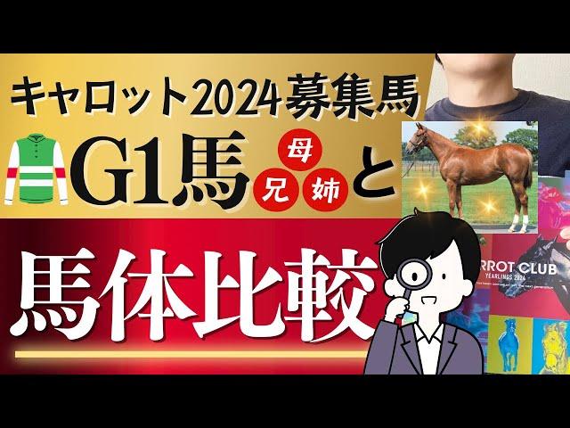 【一口馬主】キャロットクラブ2024募集馬！G1馬の母兄姉と馬体を比較！気になっていた4頭の馬体は…？