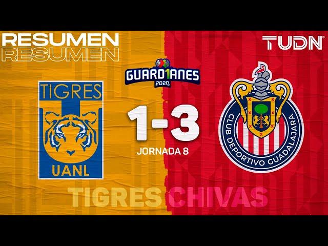 Resumen y goles | Tigres 1-3 Chivas | Guard1anes 2020 Liga MX - J8 | TUDN