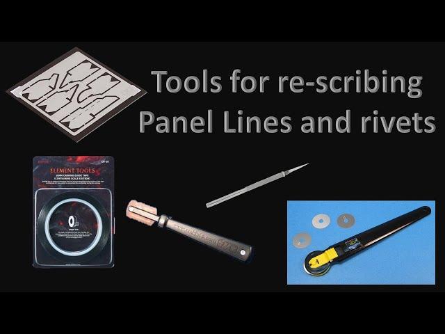 Tools for re-scribing panel lines and restoring rivet detail. New Dspiae scribing guide tape