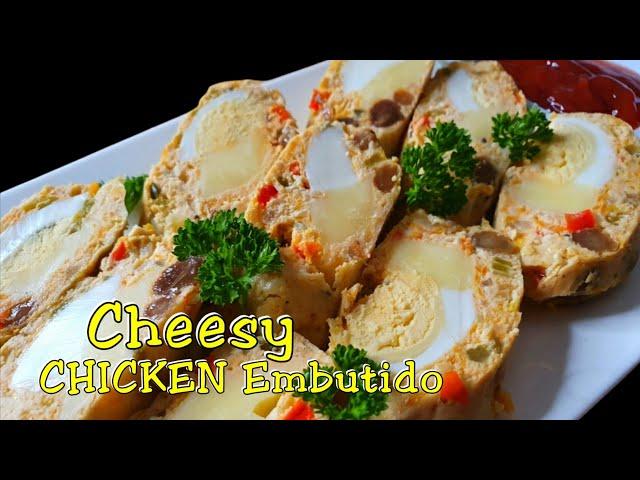 Special Cheesy Chicken Embutido~Steamed Filipino Chicken Meatloaf