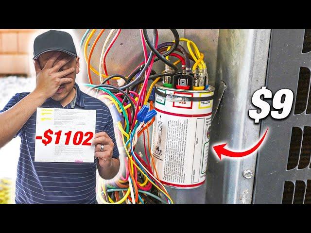 I Was Charged $1,100. I Fixed It For $9.99! How To Replace And Test AC Capacitor | EASY DIY!