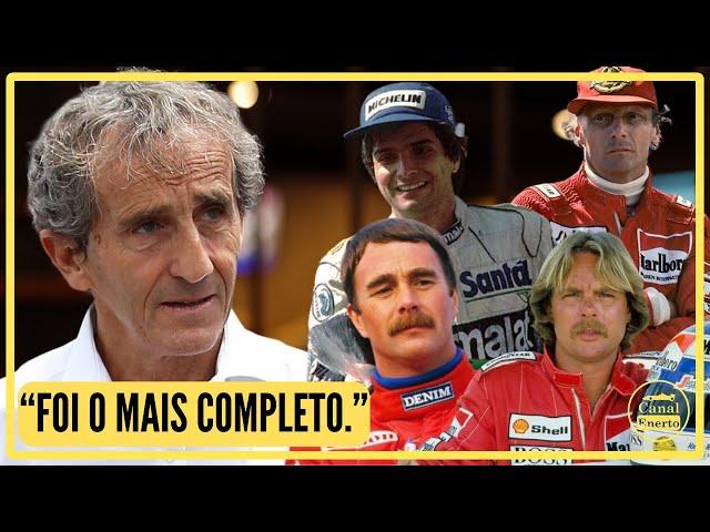 Alain Prost avalia seus principais rivais na década de 80.