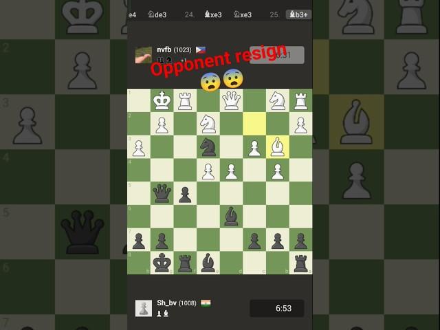 opponent resign in chess|| best chess tricks for beginners 