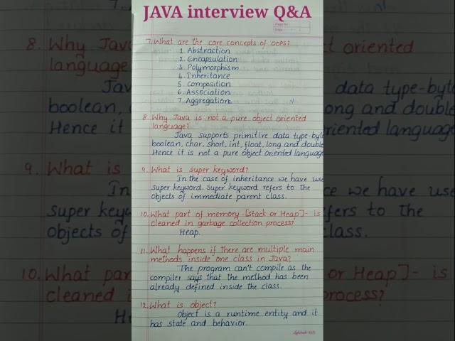 JAVA Interview Questions & Answers 12/Java Very important interview Questions & Answers/Java