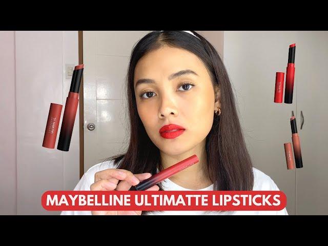 Maybelline Ultimatte Lipstick  15 shades swatched