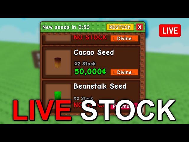 LIVE| GROW A GARDEN STOCK, EGGS, SEEDS AND WEATHER 24/7!