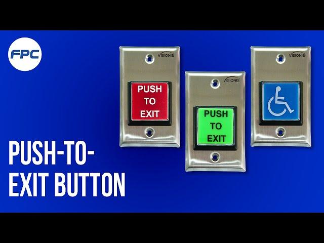 VIS-7040 FEATURES Push to Exit Button for Door Access Control with LED Light