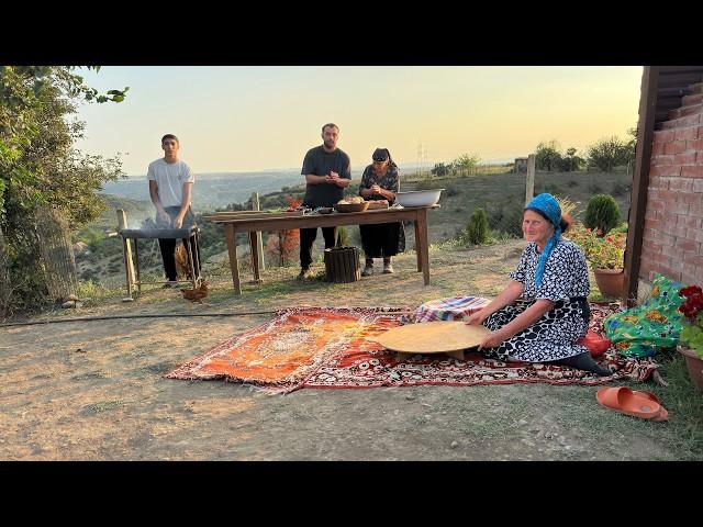 Caucasian Country Life: Grandma's Barbecue Cutlet Recipe | Daily Rural Village Life Documentary