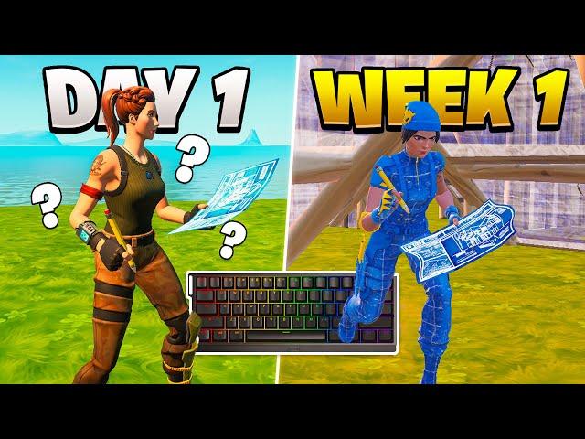 1 WEEK Controller To Keyboard And Mouse Progression! (Fortnite Controller To KBM)