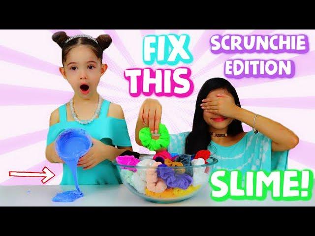 FIX THIS SLIME CHALLENGE! Scrunchie Edition!