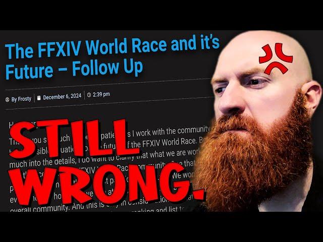 Frosty's New Post about FFXIV World Race is Much Better BUT I still Disagree...