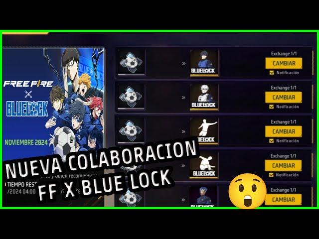 FREE FIRE x BLUE LOCK *GRATIS* Skins y Emote del anime de la nueva colaboración de FF latam