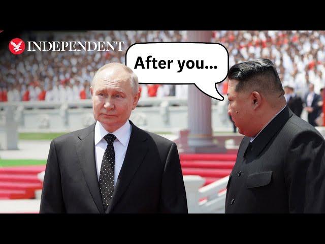 Putin and Kim Jong-un debate who gets in car first during Russian dictator’s North Korea visit