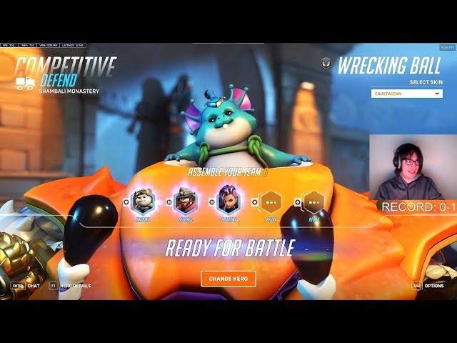 20K DMG! 38 ELIMS! WRECKING BALL MAIN! HARBLEU HAMMOND GAMEPLAY OVERWATCH 2 SEASON 10