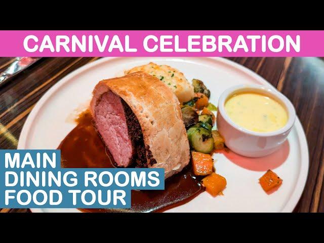 Carnival Celebration: Main Dining Rooms Food Tour