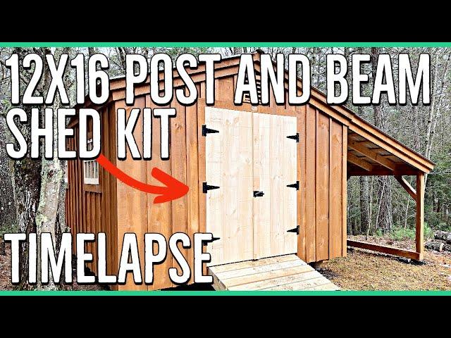 12x16 Post and Beam Shed Kit Build