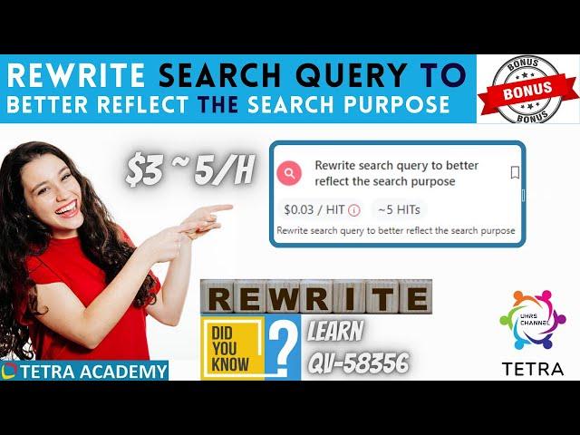 REWRITE SEARCH QUERY | QUALIFICATION TUTORIAL | UHRS | 2022 | THE TETRA ACDEMY