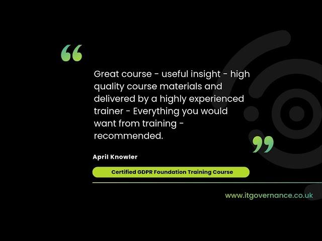 Data protection training courses - customer quotes