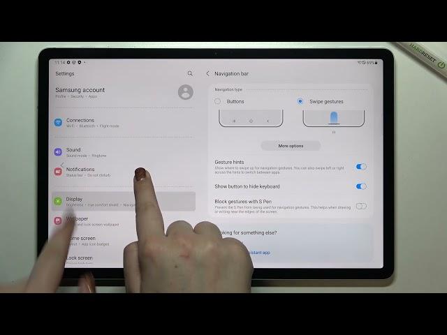 How to Change Navigation Type in SAMSUNG Galaxy Tab S7 FE – Buttons to Gestures