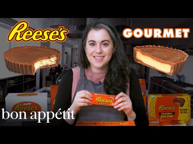 Pastry Chef Attempts to Make Gourmet Reese's Peanut Butter Cups | Gourmet Makes | Bon Appétit