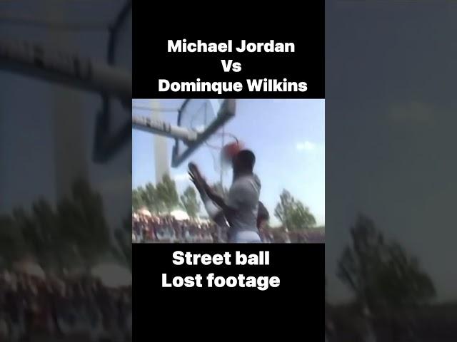 MJ vs Dominque Wilkins lost tape #mj  #jordan #michaeljordan #dominiquewilkins #hoops #streetball