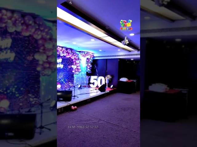 50th fabulous Birthday party decor #50thparty #sequinpanels #shimmerwall #birthdaydecor #surprise