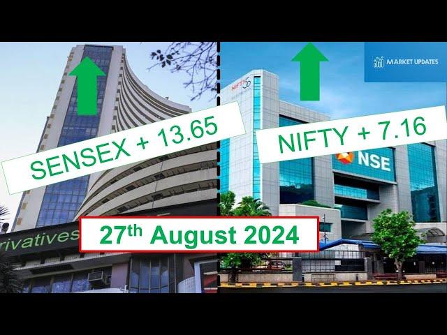 Daily Market Update: Nifty, Sensex, Top Gainers & Losers | 27th August 2024