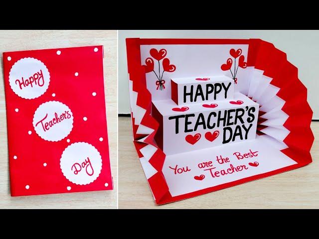 DIY Teacher's day pop-up card ideas // Happy teacher's day greetings card handmade