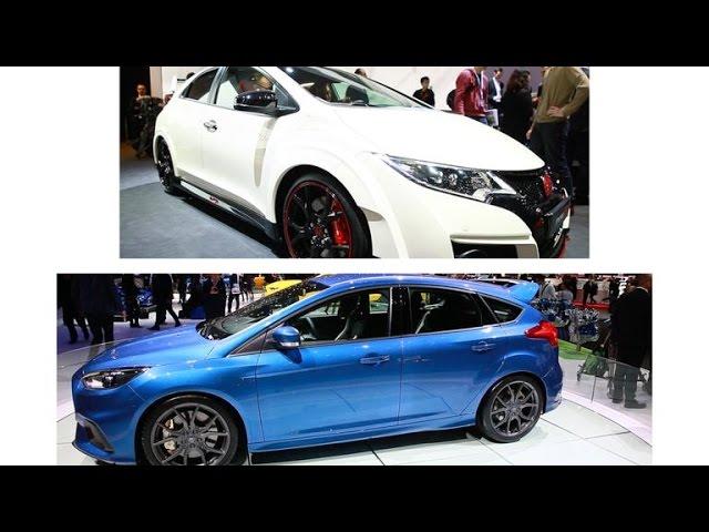 Hot hatch shootout: Honda Civic Type R vs. Ford Focus RS in Geneva