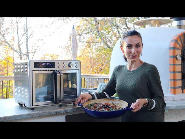 Oven Roasted Eggplants and Meatballs | Midea Flexify French Door Oven Air Fryer | Heghineh