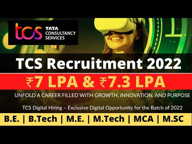 TCS Recruitment 2022 | TCS Digital Hiring – Direct Digital Opportunity for the Batch of 2022