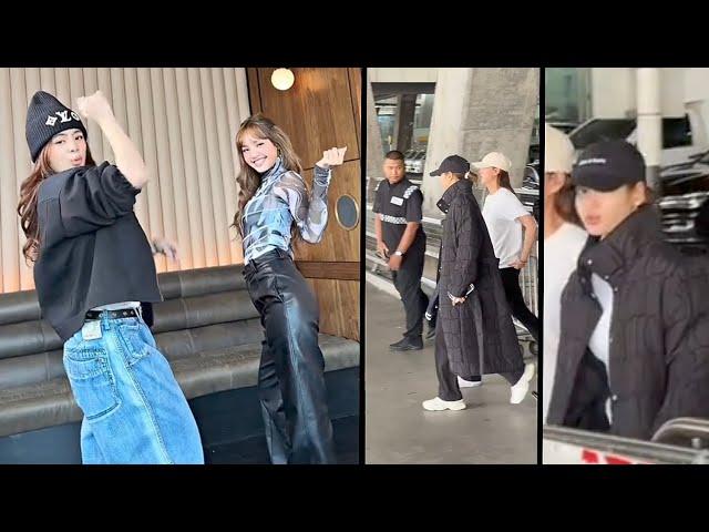 Lisa back to Thailand after Paris Fashion Week  Lisa with Niana Guerrero FUTW dance challenge