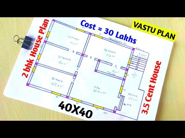 1500sqft - West facing house plan in tamil, 2 BHK-1500 sqft house plan ,low budget house design 30 L