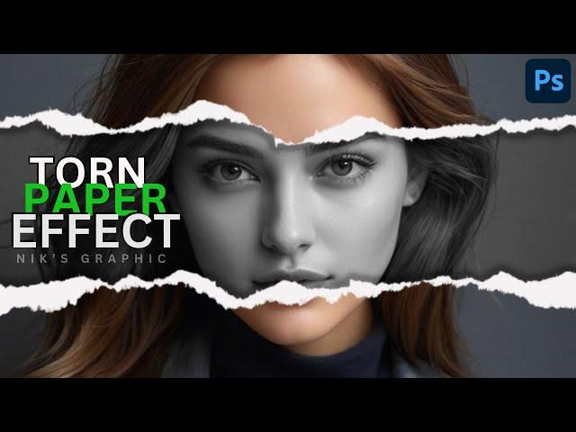 How To Create Torn Paper Effect in photoshop cc | Nik's Graphic #photoshop