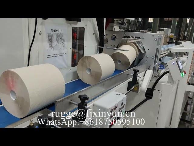 Automatic labeling maxi roll making machine production line for Chile